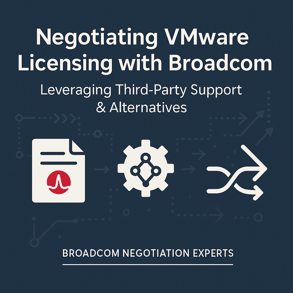 Negotiating VMware Licensing with Broadcom: Leveraging Third-Party Support & Alternatives - Broadcom Negotiation Experts Negotiating VMware Licensing with Broadcom: Leveraging Third-Party Support & Alternatives